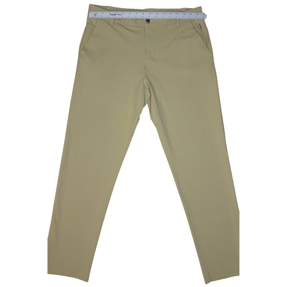 Lululemon Commission Pant Mens 33 Tan Warpstreme M5711S Chino - Picture 5 of 8